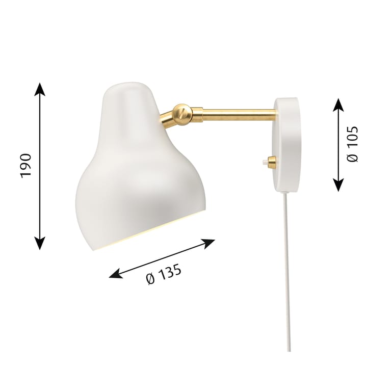 VL38 wandlamp, Wit Louis Poulsen