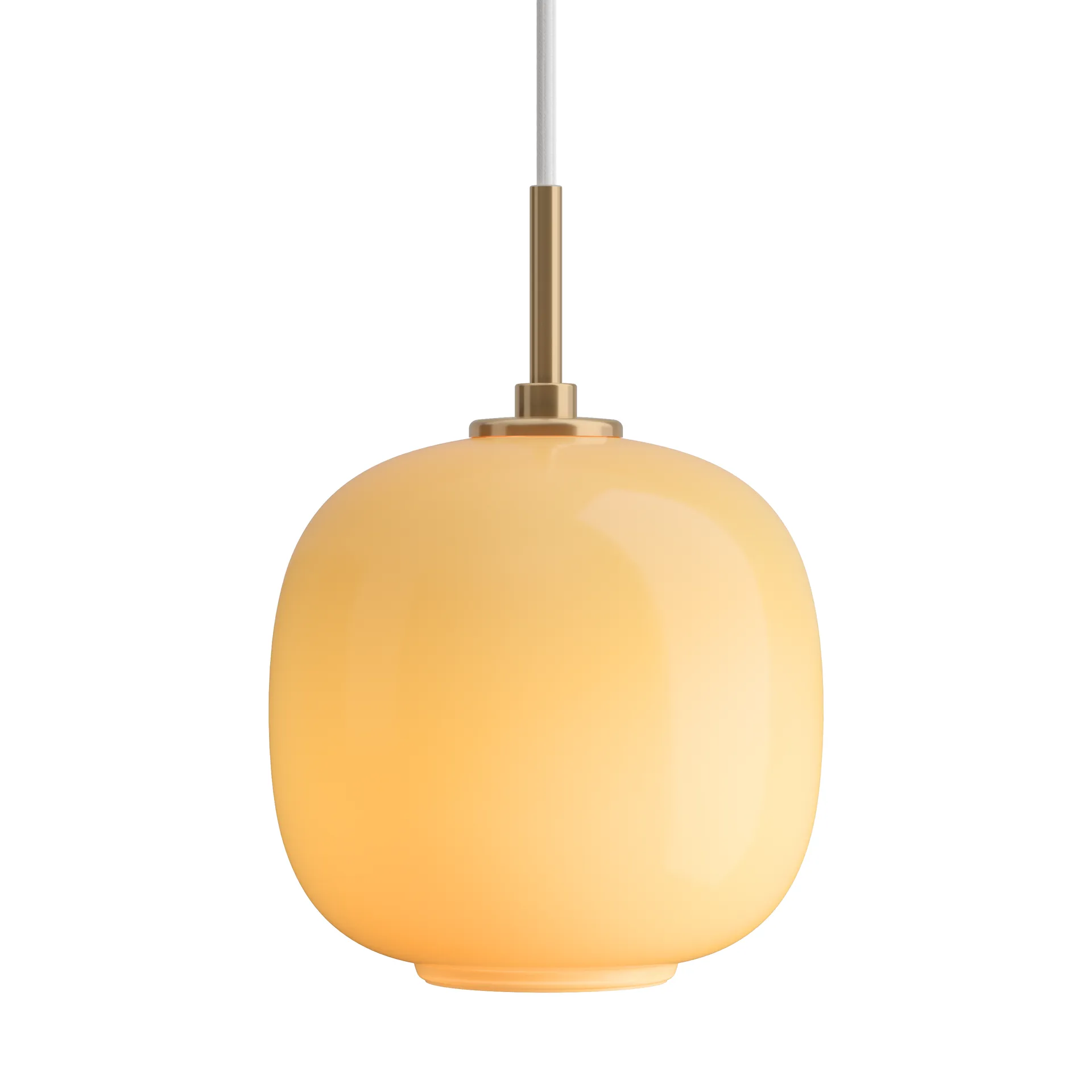VL45 Radiohus hanglamp Ø17,5 cm, Brass-amber glass Louis Poulsen