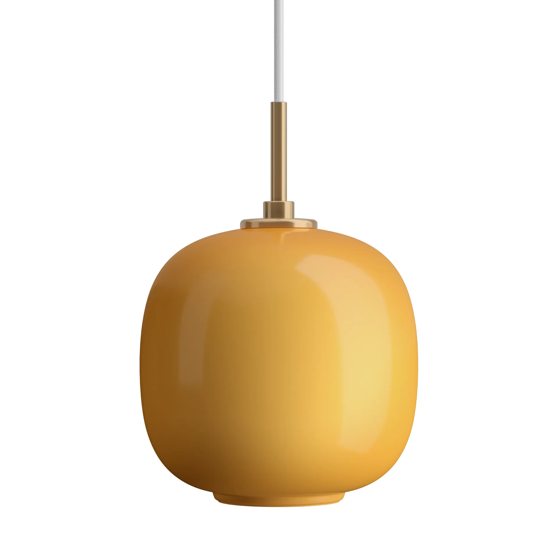 VL45 Radiohus hanglamp Ø17,5 cm, Brass-amber glass Louis Poulsen