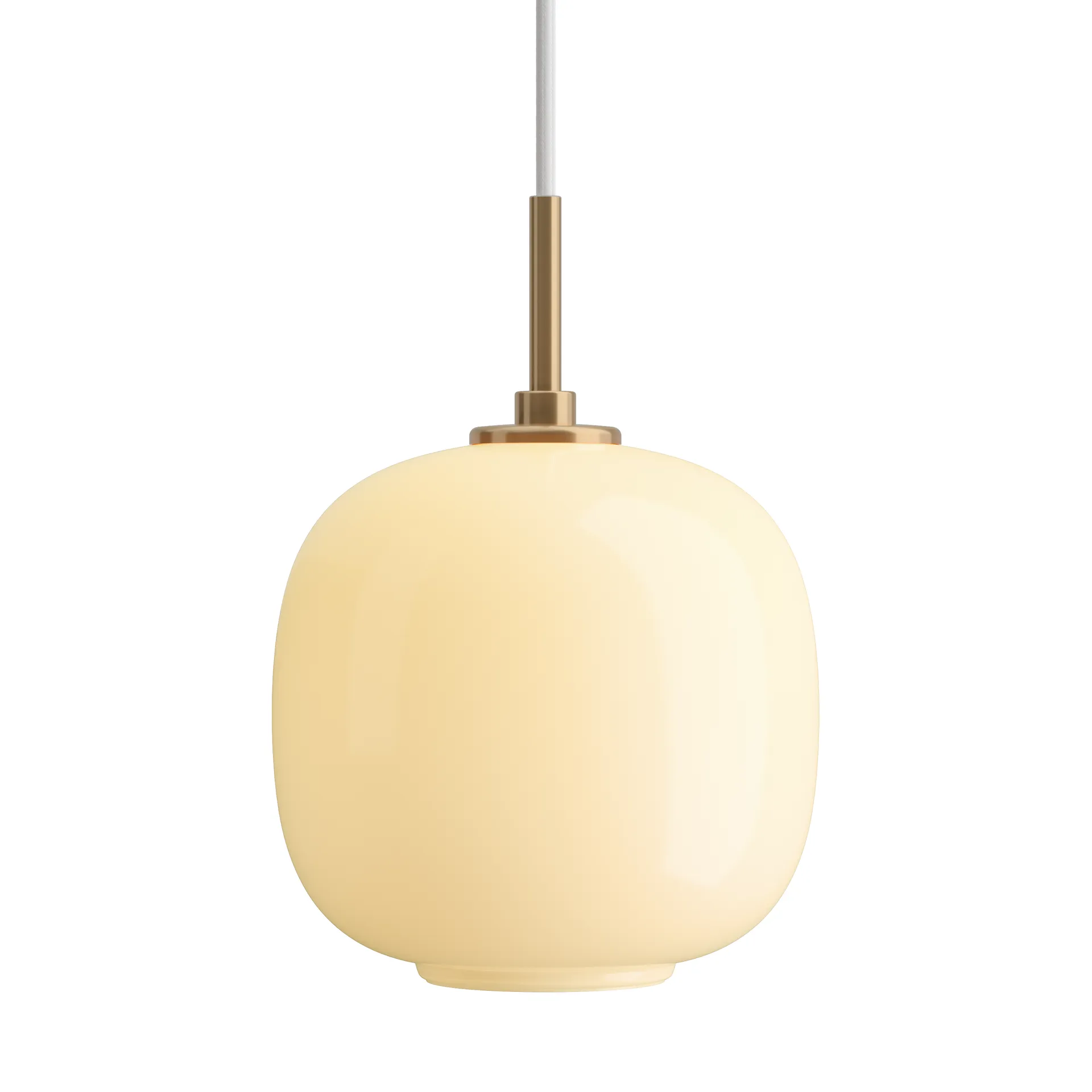 VL45 Radiohus hanglamp Ø17,5 cm, Brass-pale yellow glass Louis Poulsen
