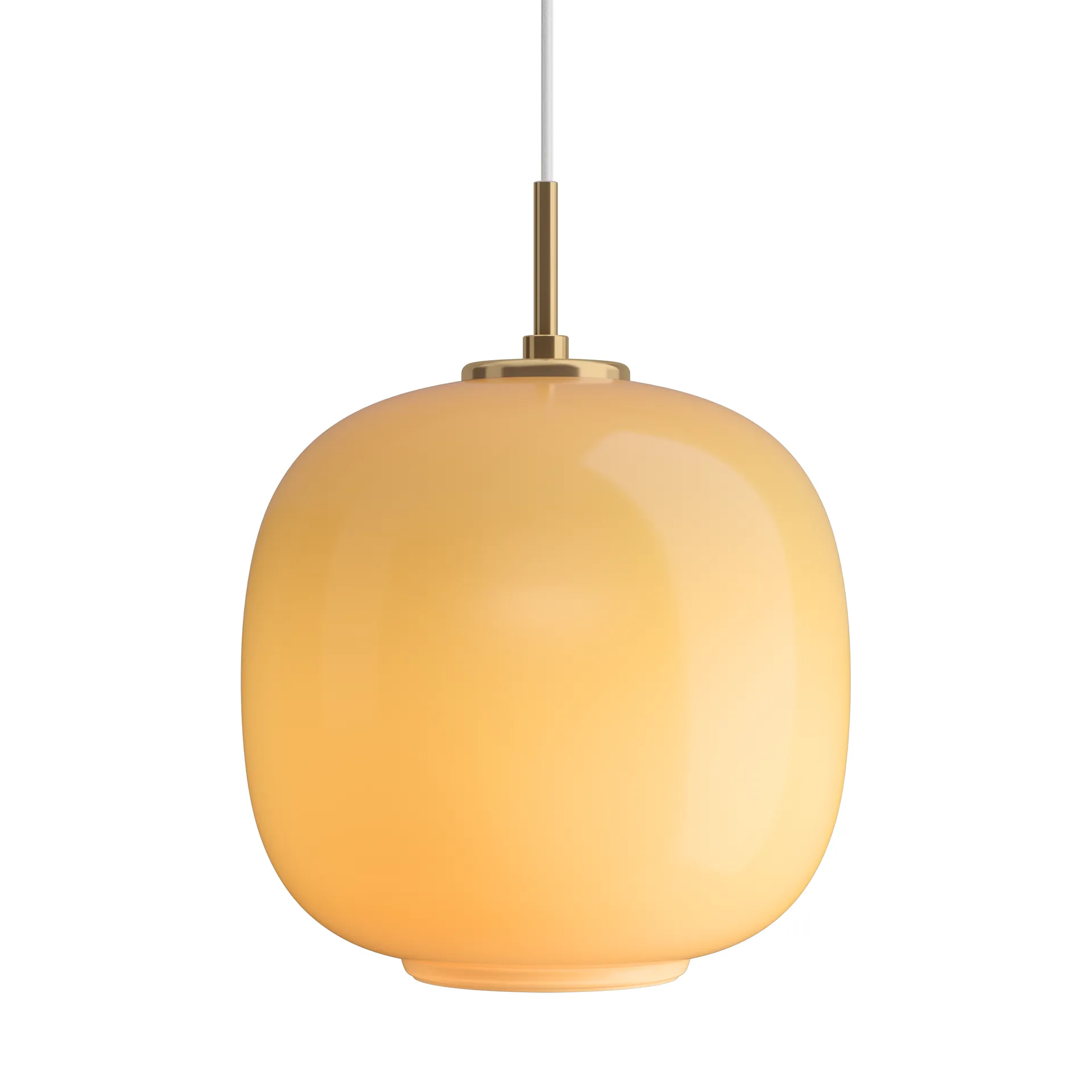 VL45 Radiohus hanglamp Ø25 cm, Brass-amber glass Louis Poulsen