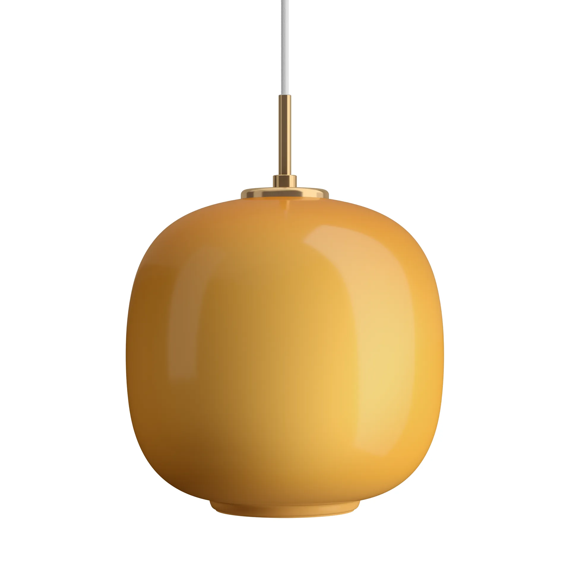 VL45 Radiohus hanglamp Ø25 cm, Brass-amber glass Louis Poulsen