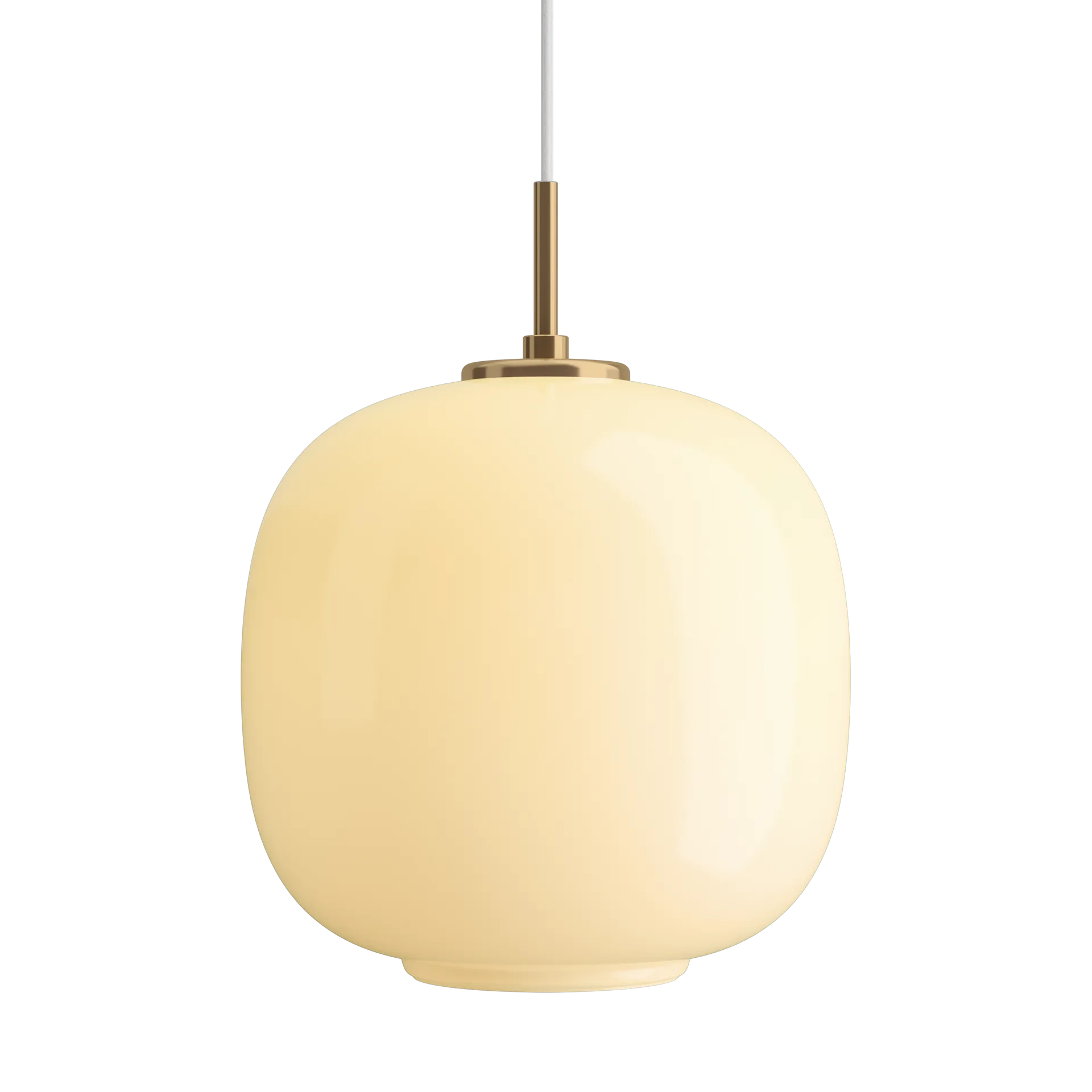 VL45 Radiohus hanglamp Ø25 cm, Brass-pale yellow glass Louis Poulsen
