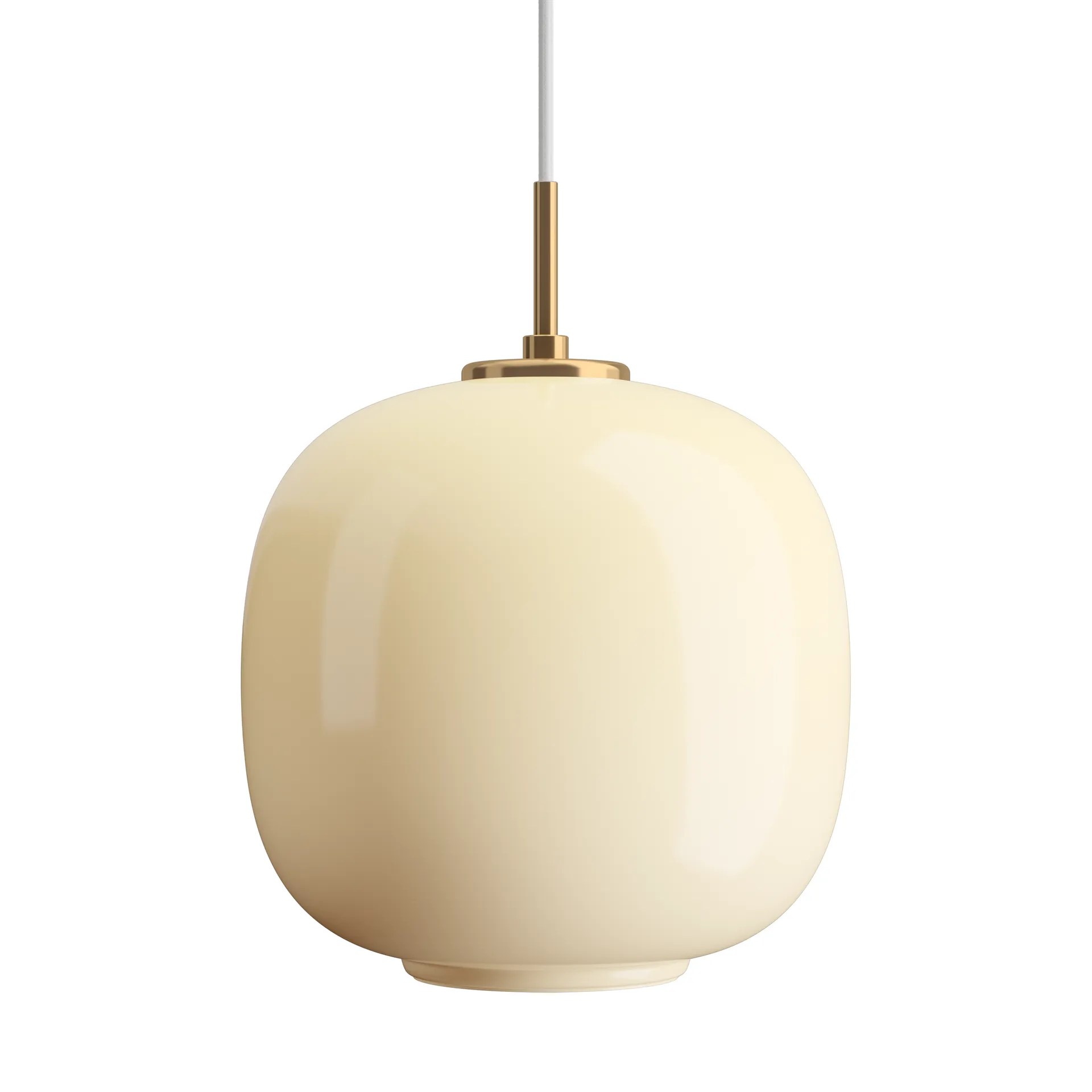 VL45 Radiohus hanglamp Ø25 cm, Brass-pale yellow glass Louis Poulsen