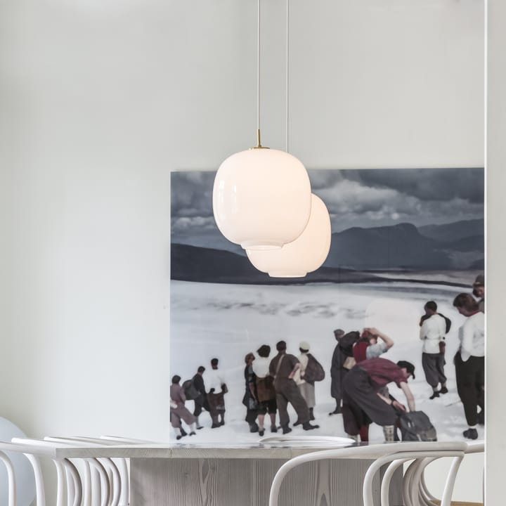 VL45 Radiohuspendant lamp Ø37 cm, Brass-white opal glass Louis Poulsen