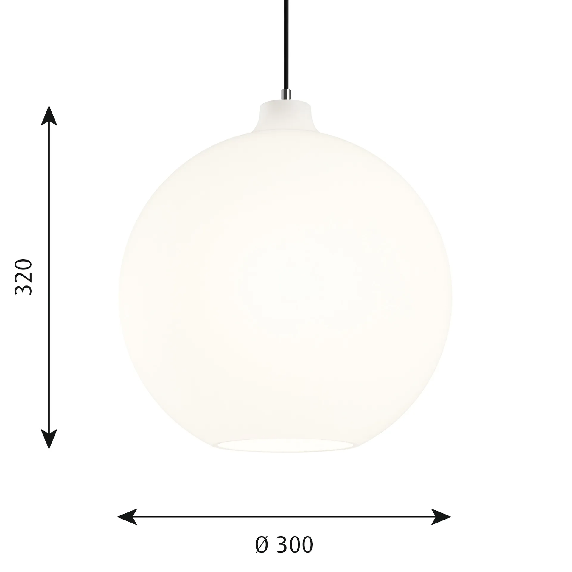 Wohlert hanglamp Ø30 cm, Wit opaalglas Louis Poulsen