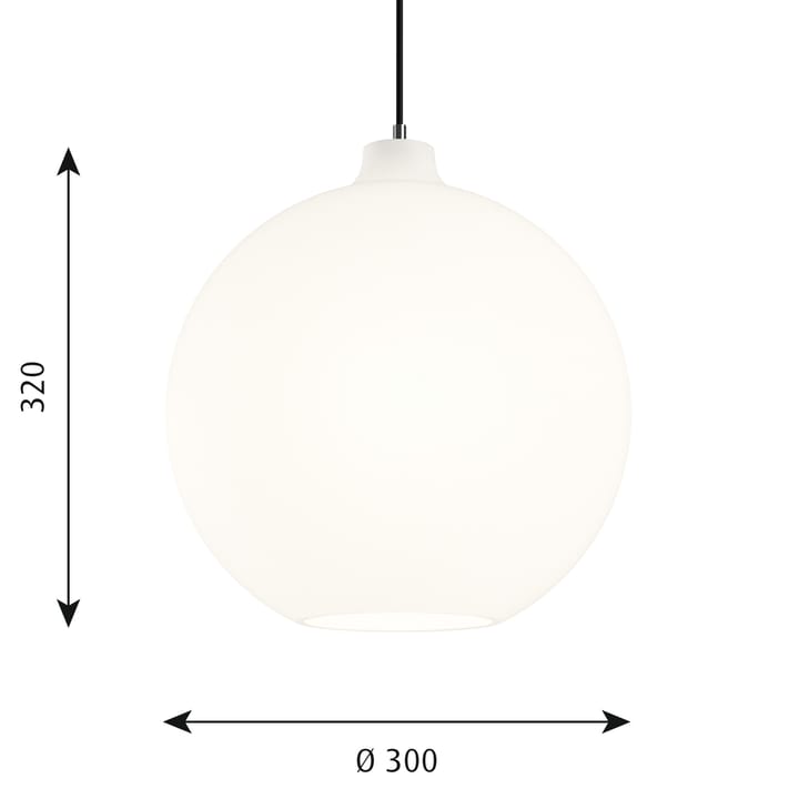 Wohlert hanglamp Ø30 cm, Wit opaalglas Louis Poulsen