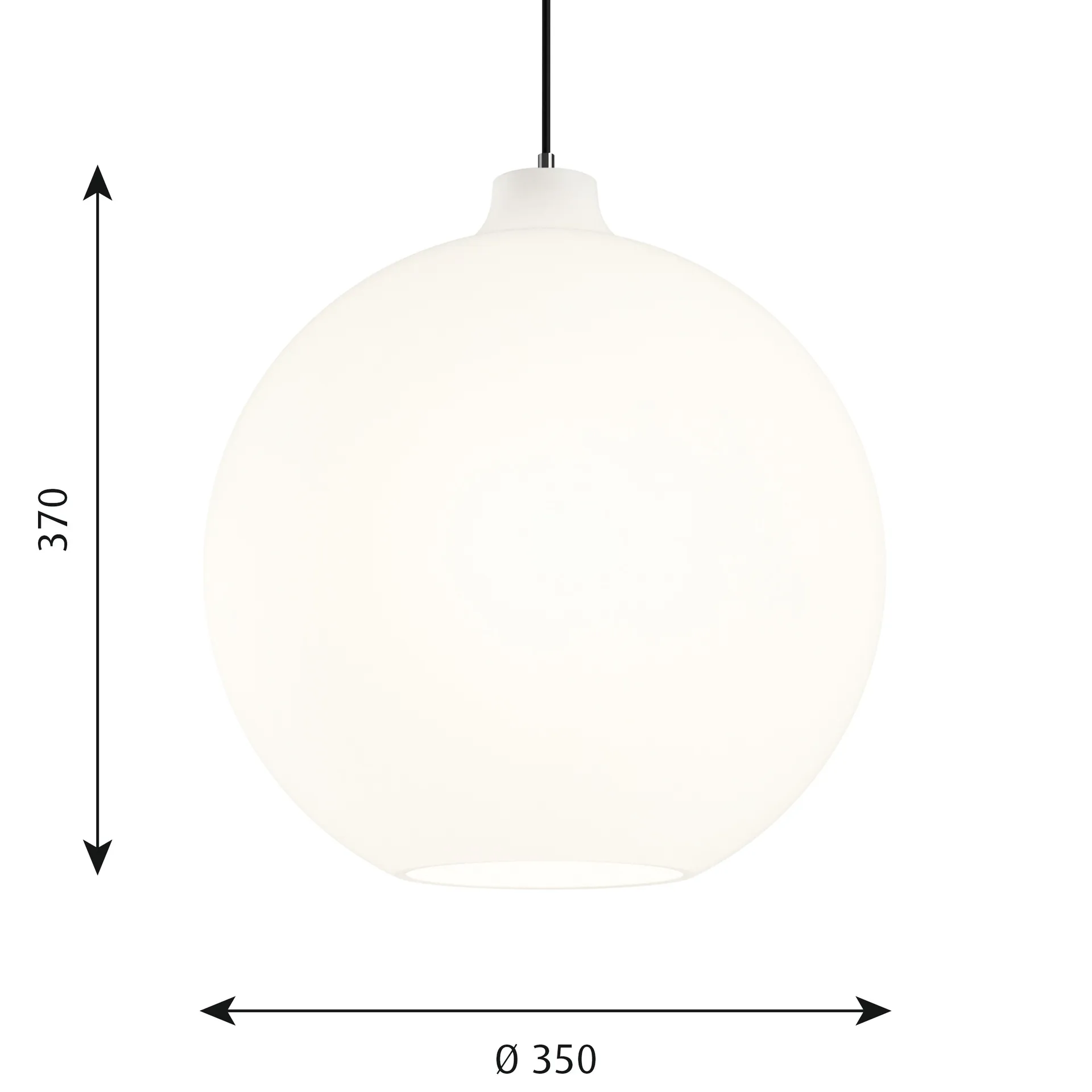 Wohlert hanglamp Ø35 cm, Wit opaalglas Louis Poulsen