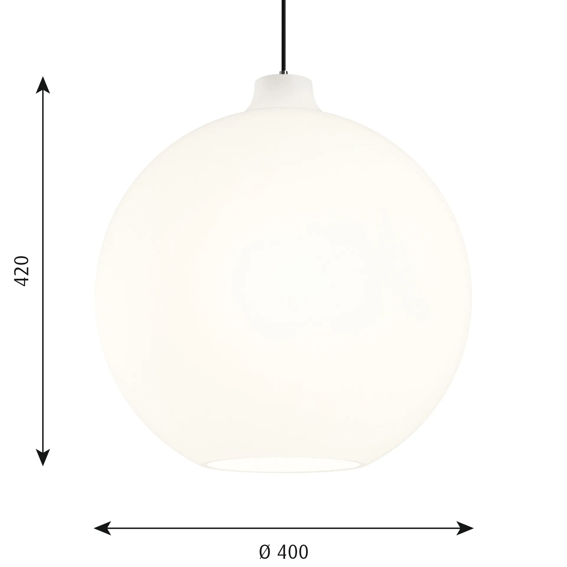 Wohlert hanglamp Ø40 cm, Wit opaalglas Louis Poulsen