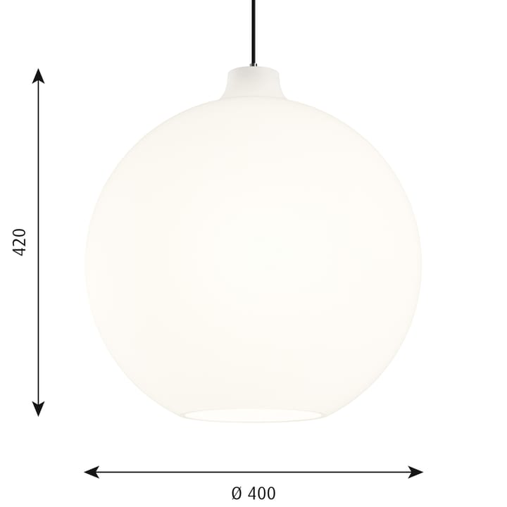 Wohlert hanglamp Ø40 cm, Wit opaalglas Louis Poulsen