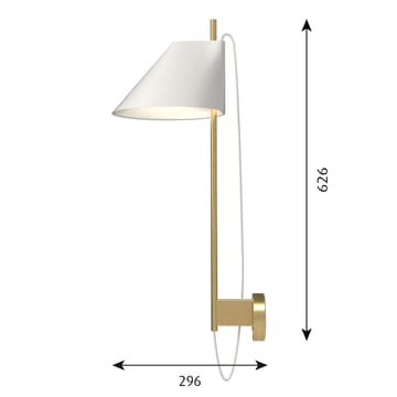 Yuh muurlamp - Wit-messing - Louis Poulsen