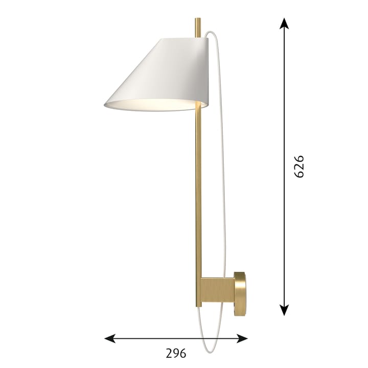 Yuh muurlamp, Wit-messing Louis Poulsen