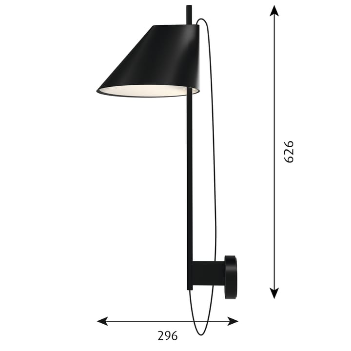 Yuh muurlamp, Zwart Louis Poulsen