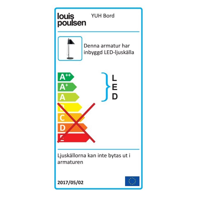 Yuh tafellamp, Wit-messing Louis Poulsen