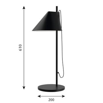 Yuh tafellamp - Zwart - Louis Poulsen
