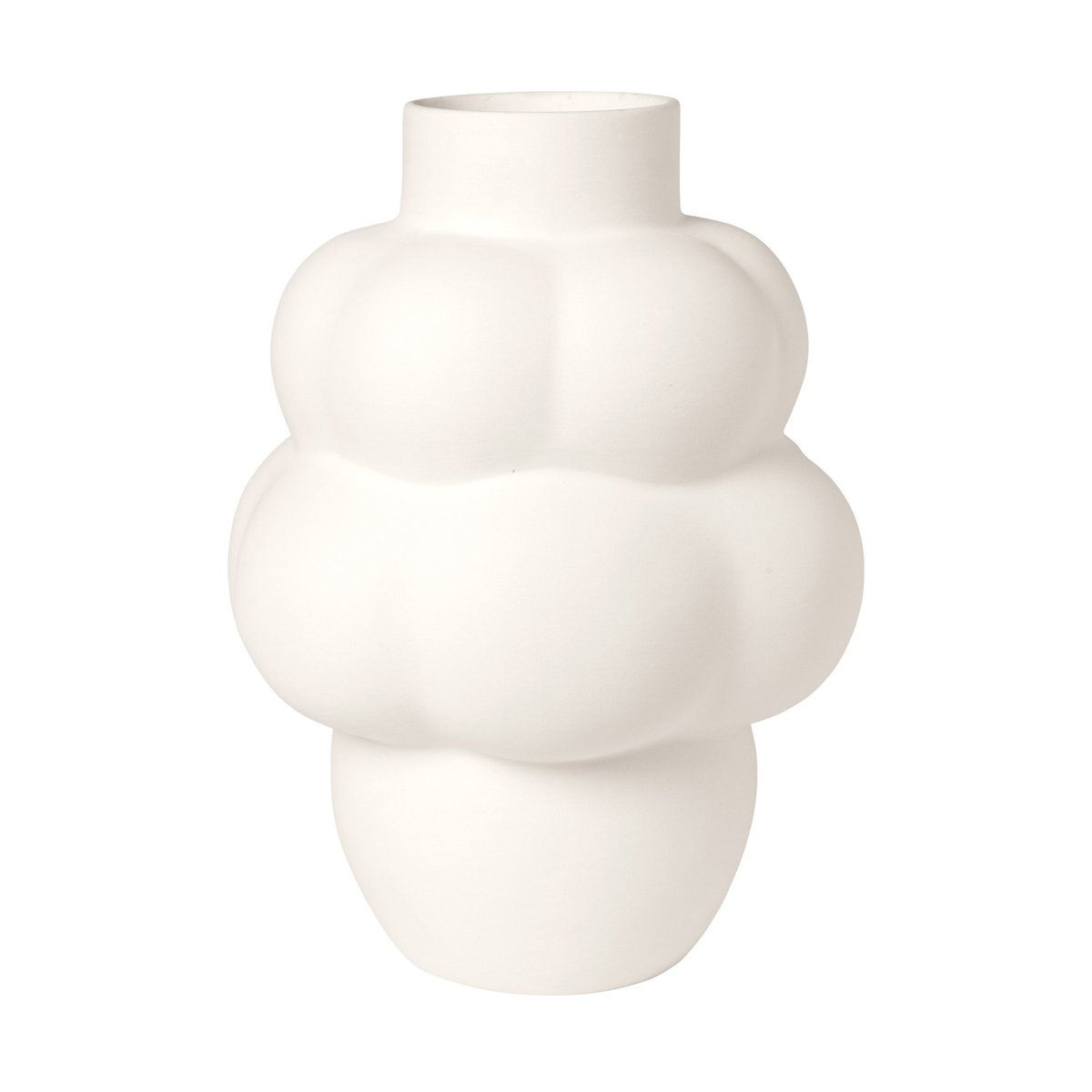 Louise Roe Balloon 04 vaas keramiek Raw White | Scandinavisch Interieur | Vazen | Wit