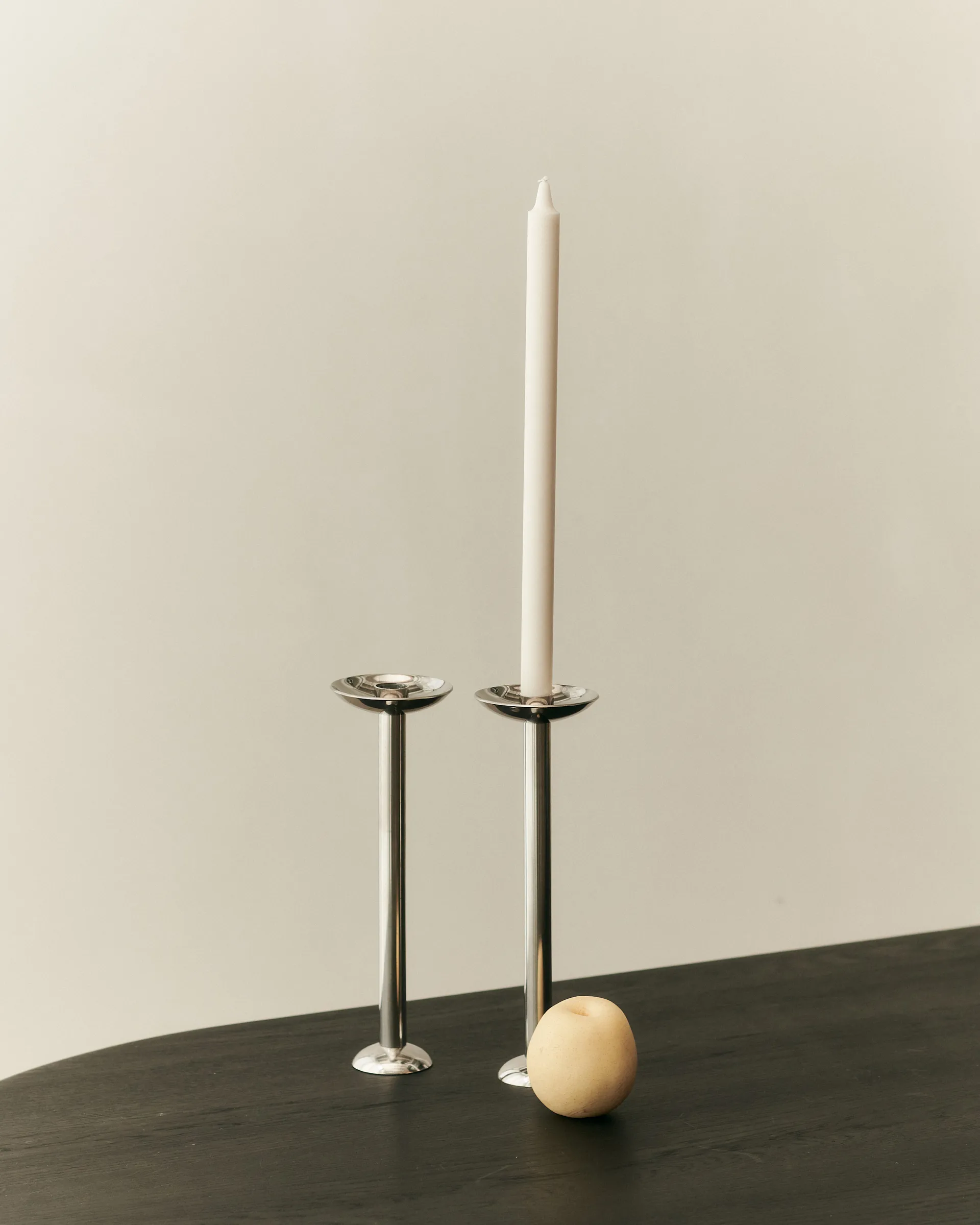 Metal champagne kaarsenhouder 28 cm, Roestvrij staal Louise Roe