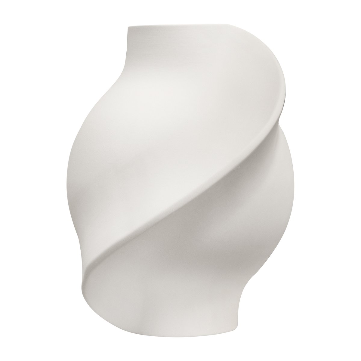 Louise Roe Pirout vaas 02 42 cm Raw White | Scandinavisch Interieur | Vazen | Wit