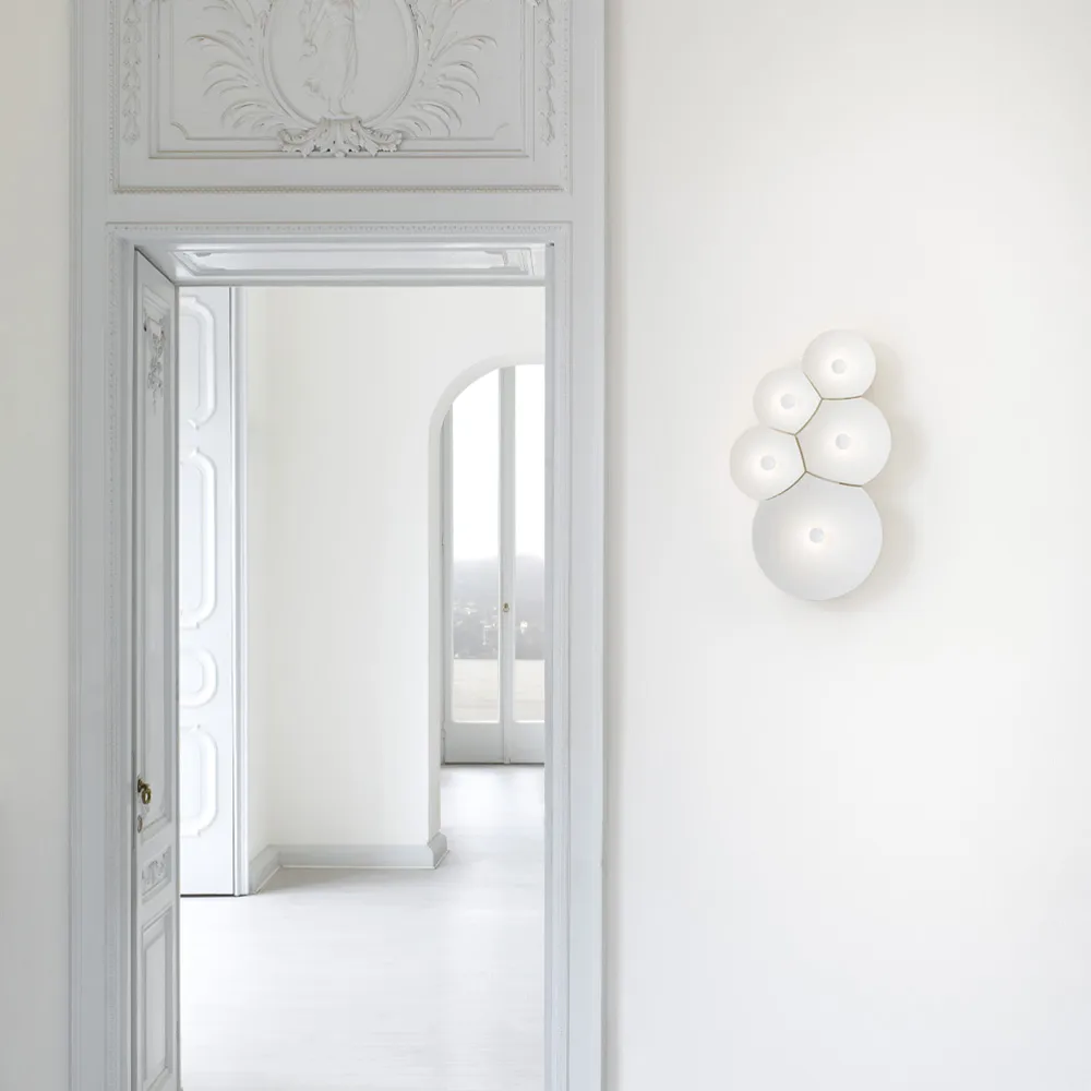 Bulbullia muurlamp, wit Luceplan