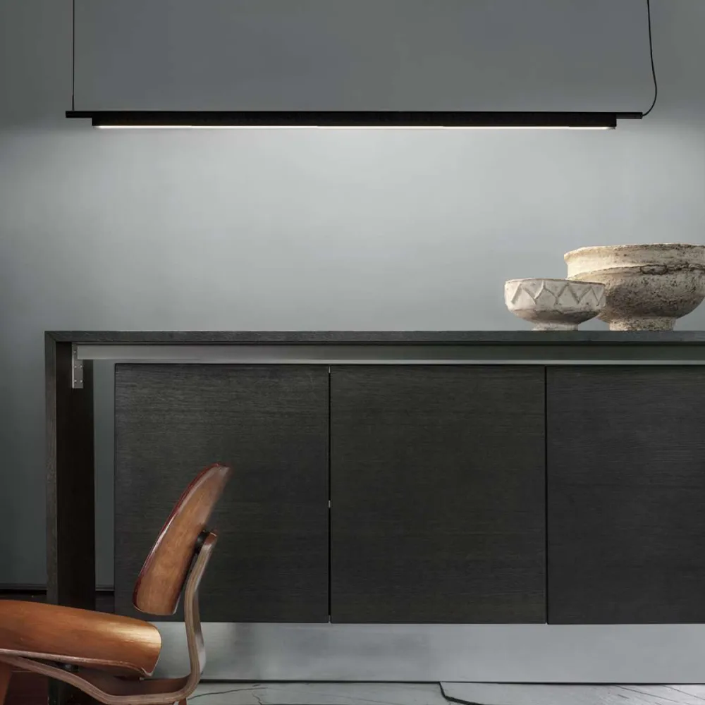 Compendium hanglamp, zwart, incl. fasedimmer Luceplan