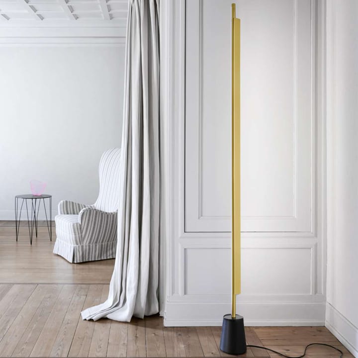 Compendium vloerlamp, messing Luceplan