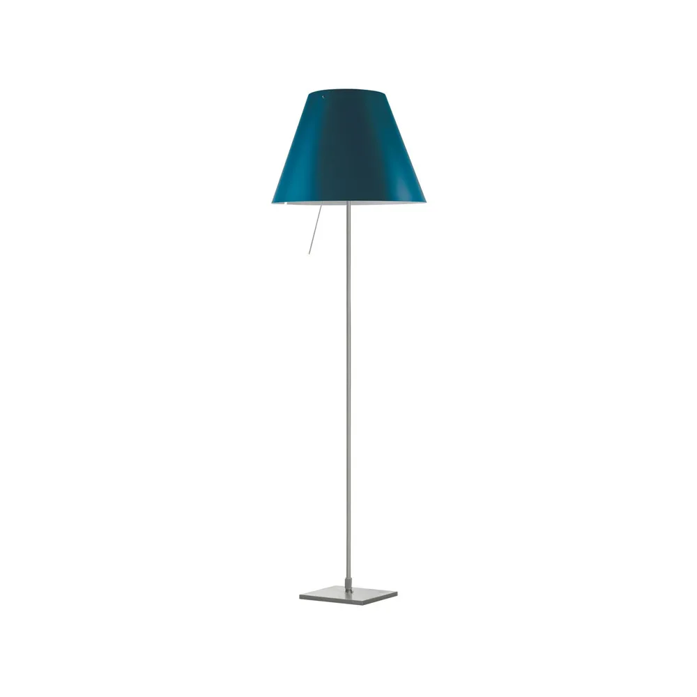Costanza D13 t.i.f. vloerlamp, petroleum blue Luceplan