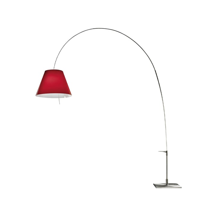 Lady Costanza D13E d vloerlamp - rode kap, aluminium voet - Luceplan