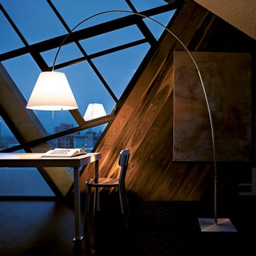 Lady Costanza D13E d vloerlamp - witte kap, aluminium voet - Luceplan
