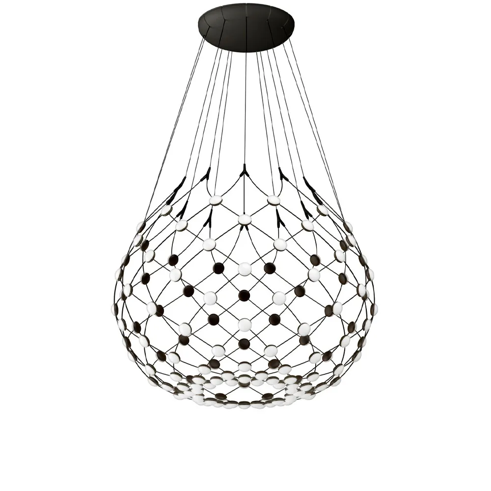 Mesh plafondlamp, zwart, medium Luceplan
