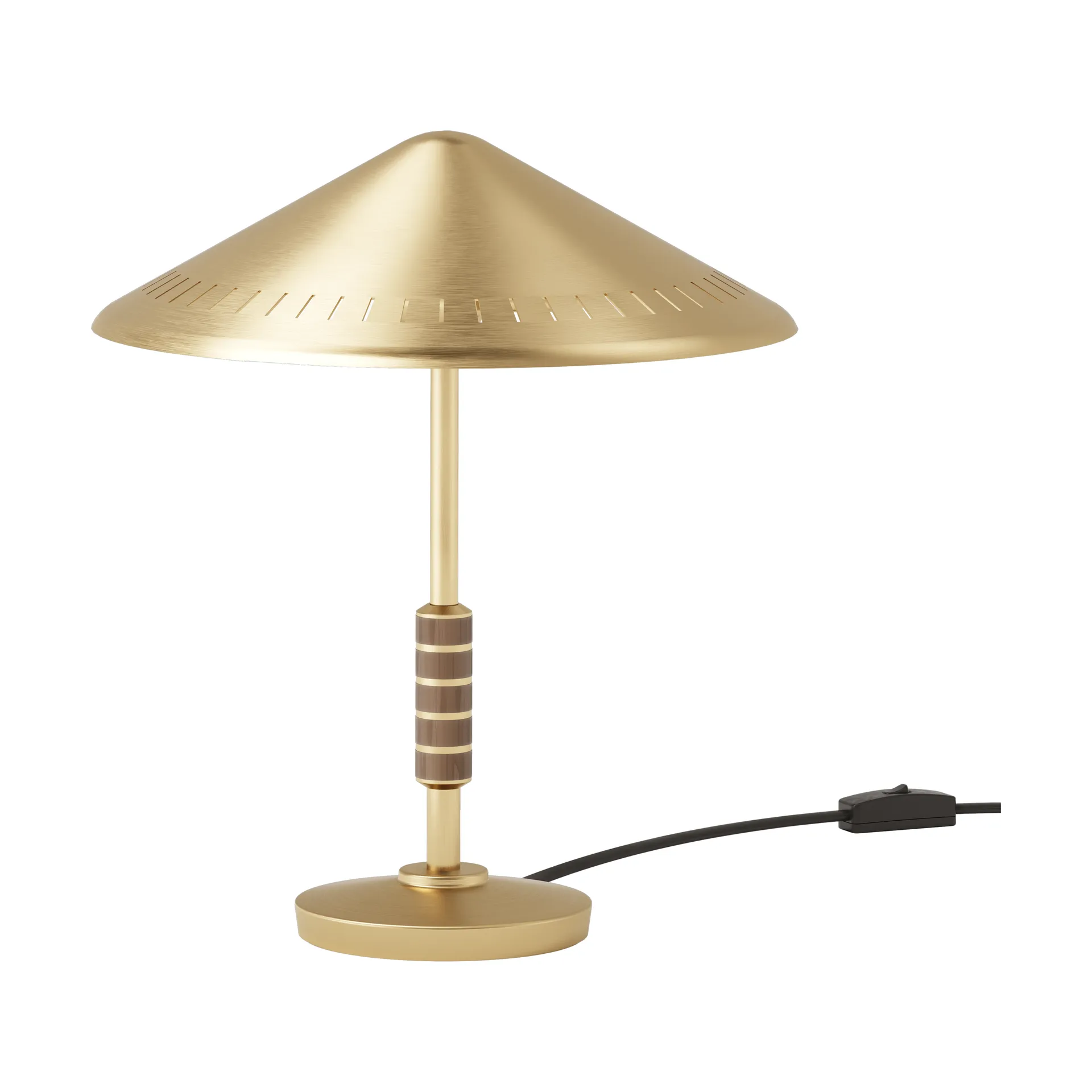 Governor 250 tafellamp, Brass-walnut LYFA