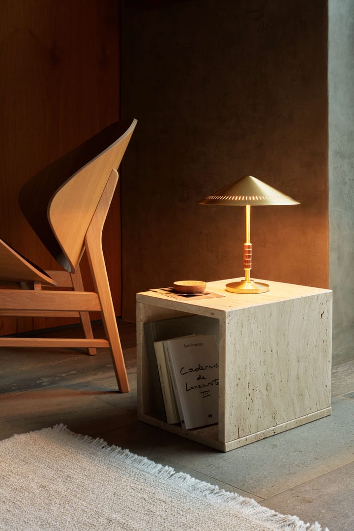 Governor 250 tafellamp, Brass-walnut LYFA