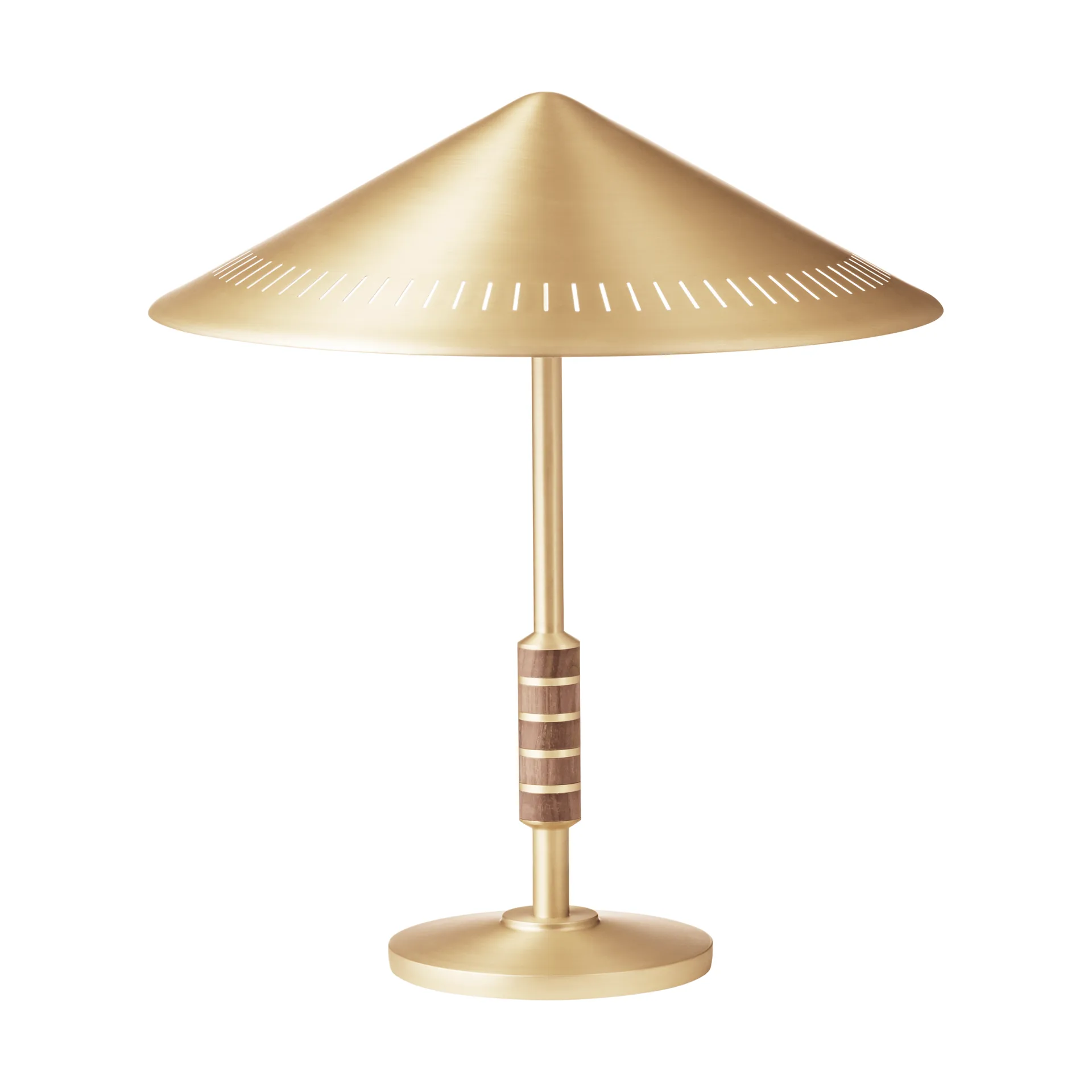 Governor 405 tafellamp, Brass-walnut LYFA