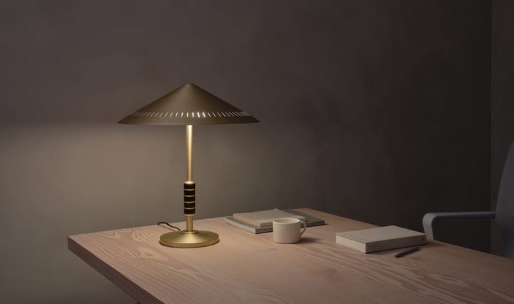 Governor 405 tafellamp, Brass-walnut LYFA