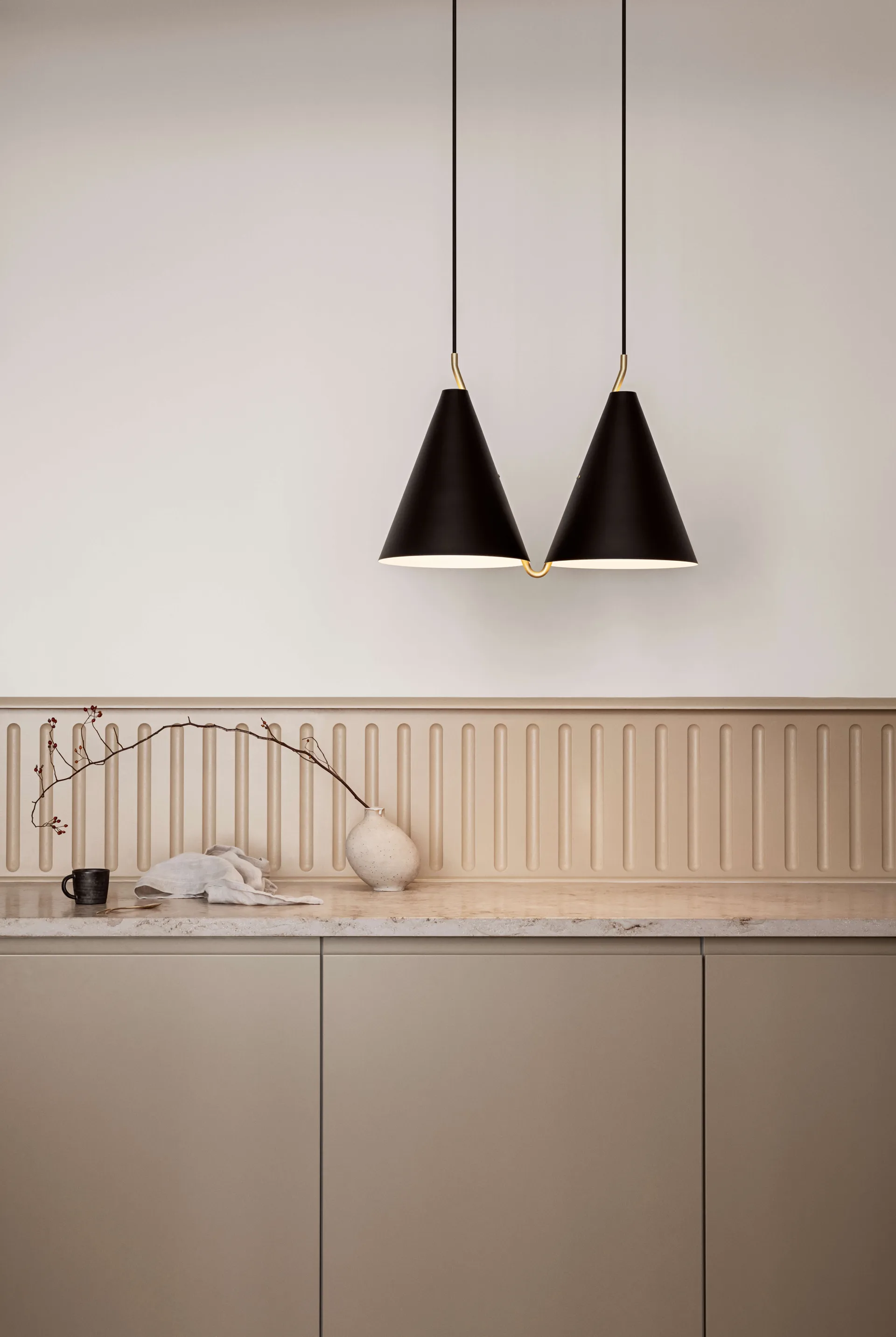 Mosaik II Side by Side 250 pendel, Black LYFA