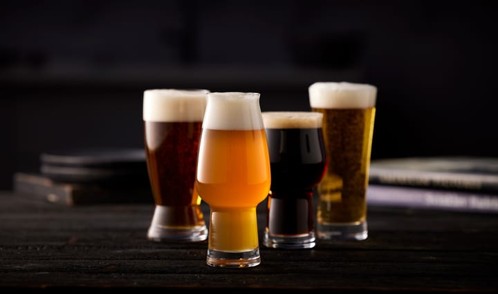 Lyngby Glas bierglazenset 4-delig, Kristal Lyngby Glas