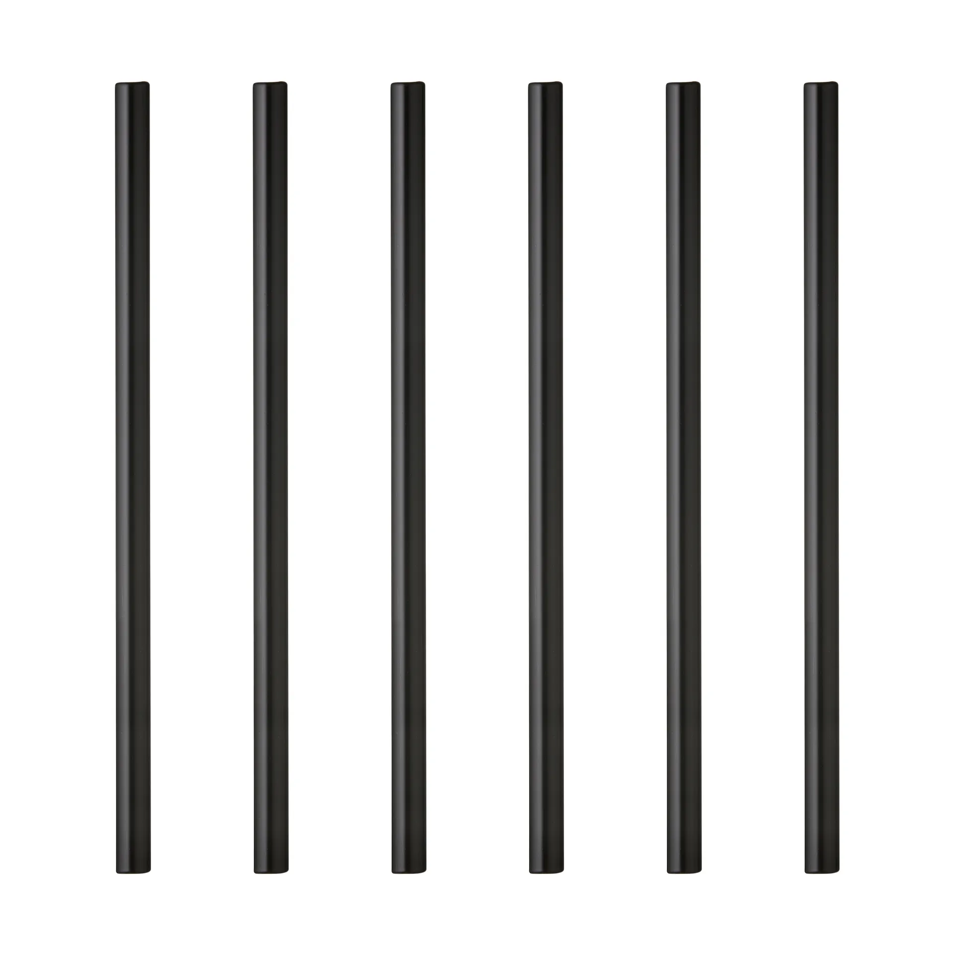 Lyngby Glas rietjes 14,5 cm 6-pack, Zwart Lyngby Glas