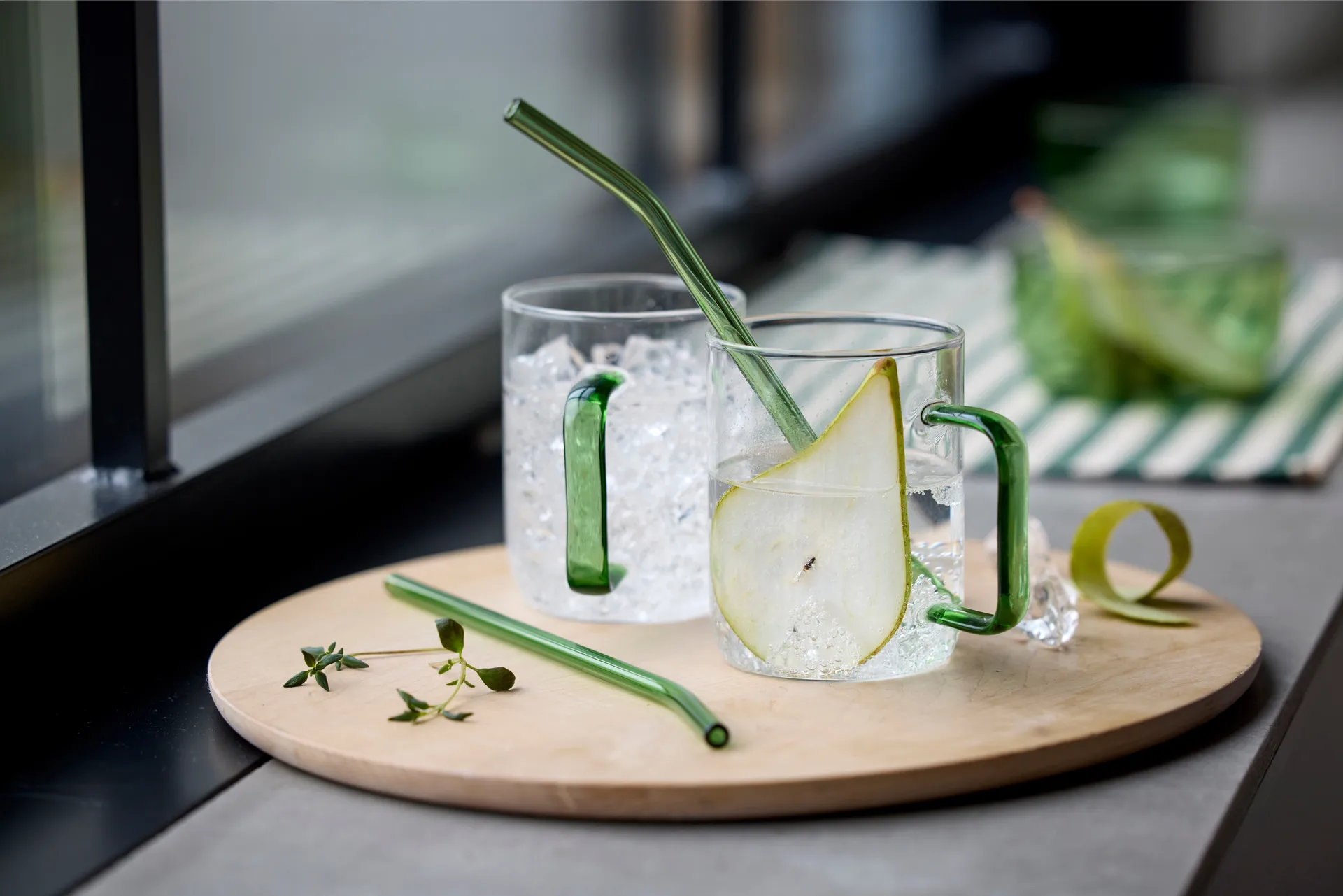 Lyngby Glas rietjes 21,5 cm 4-pack, Groen Lyngby Glas