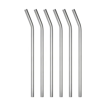Lyngby Glas rietjes 21,5 cm 6-pack - Transparant - Lyngby Glas