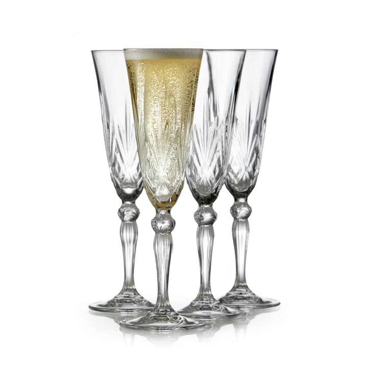 Melodia champagneglas 16 cl 4-pack - Kristal - Lyngby Glas