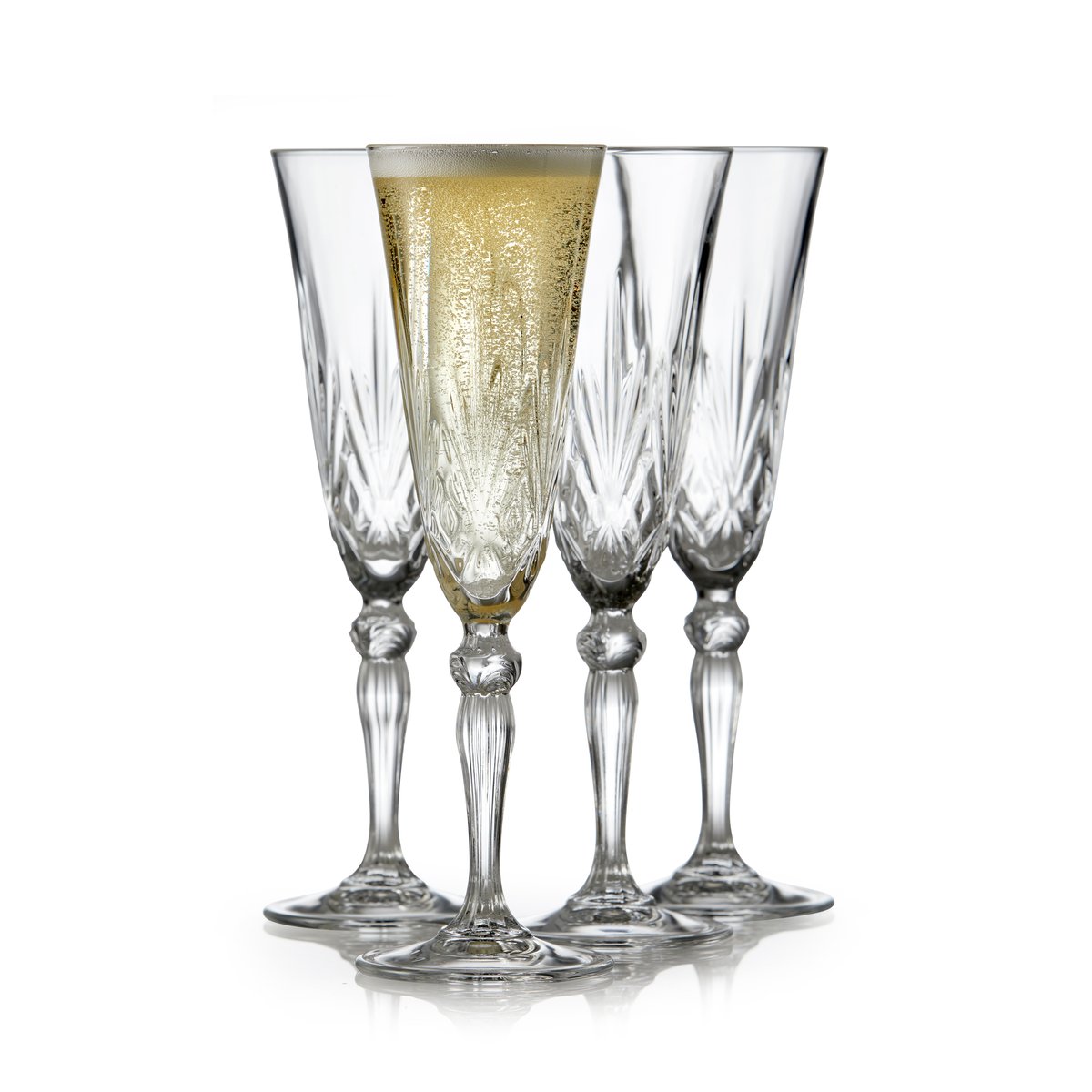 Lyngby Glas Melodia champagneglas 16 cl 4-pack Kristal