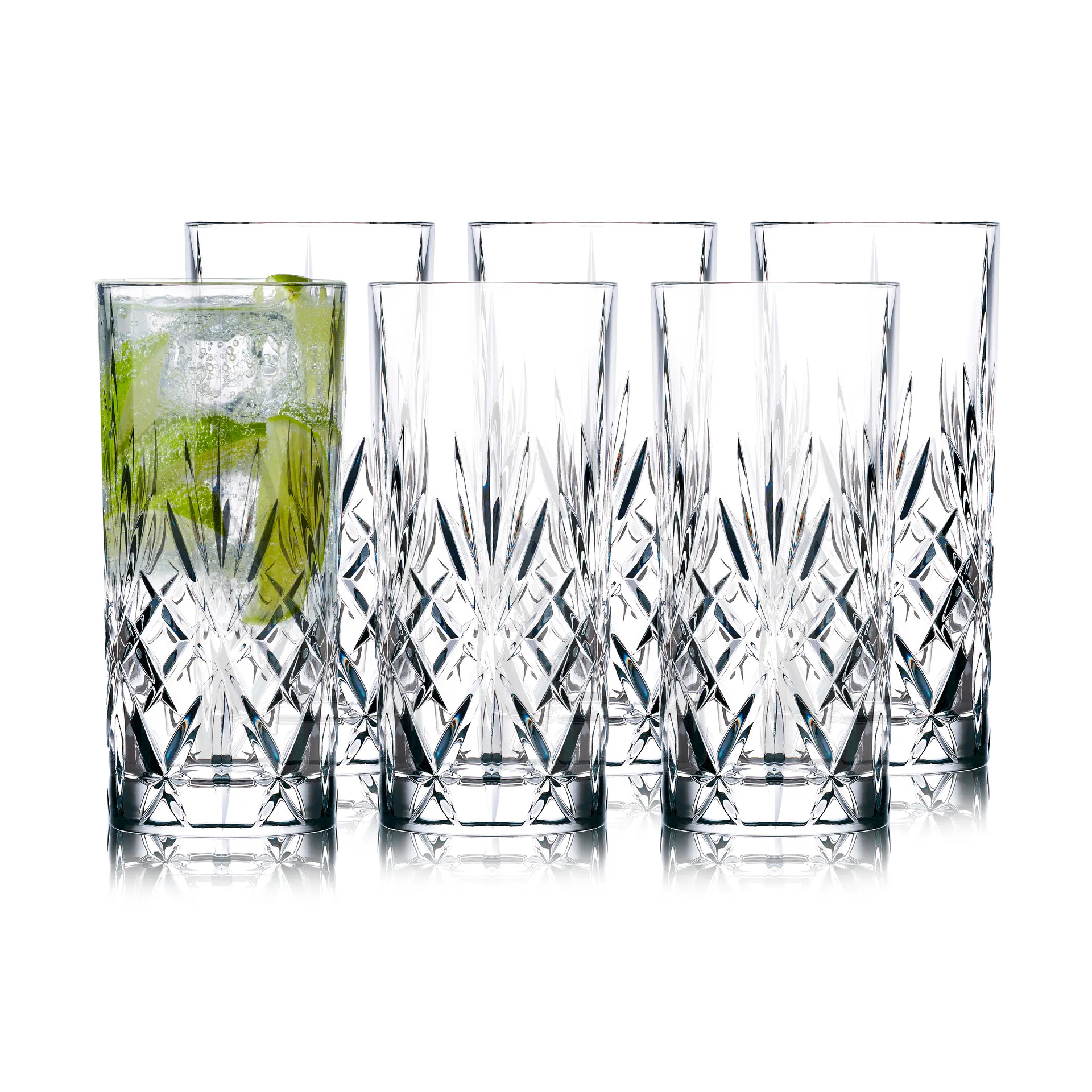 Melodia highballglas 36 cl 6-pack, Kristal Lyngby Glas