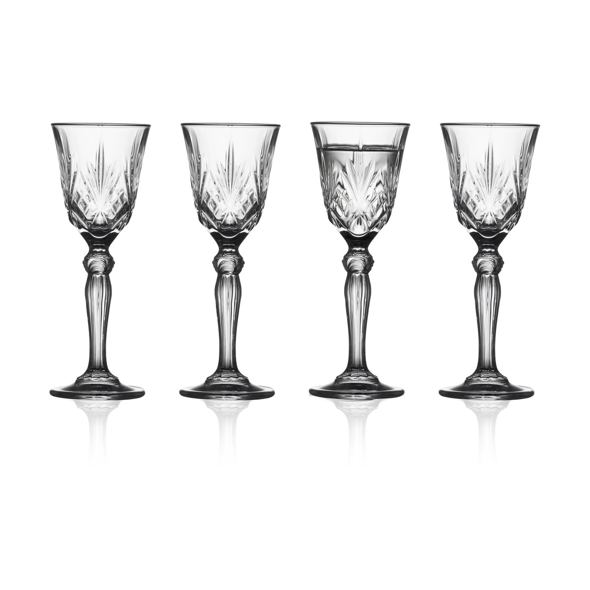 Lyngby Glas Melodia schnapsglas op voet 5 cl 4-pack Clear