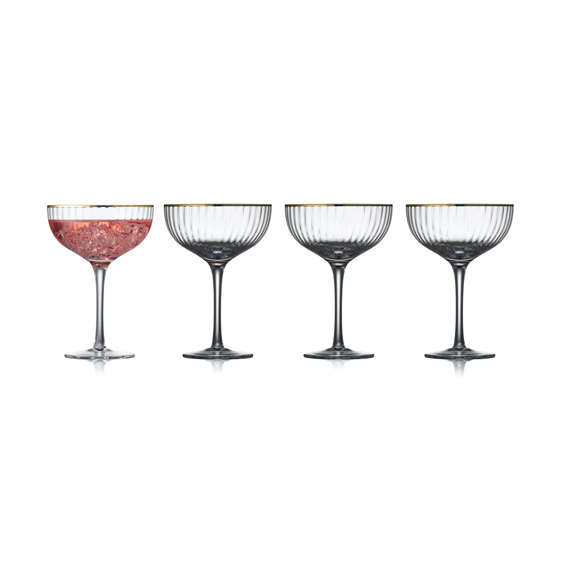 Palermo Gold cocktailglas 31,5 cl 4-pack, Transparant-goud Lyngby Glas