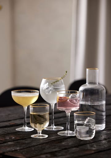 Palermo Gold cocktailglas 31,5 cl 4-pack - Transparant-goud - Lyngby Glas
