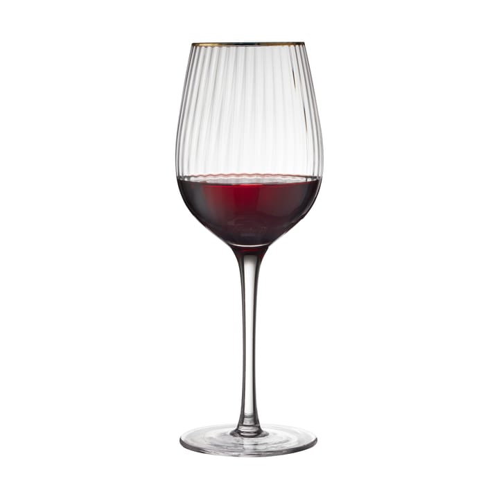 Palermo Gold rodewijnglas 40 cl 4-pack, Transparant-goud Lyngby Glas