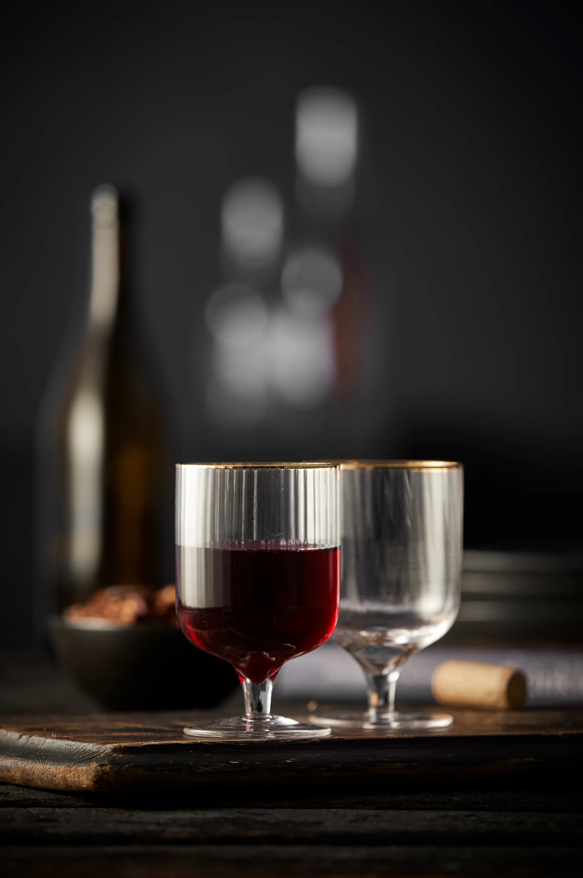 Palermo Gold wijnglas 30 cl 4-pack, Transparant-goud Lyngby Glas