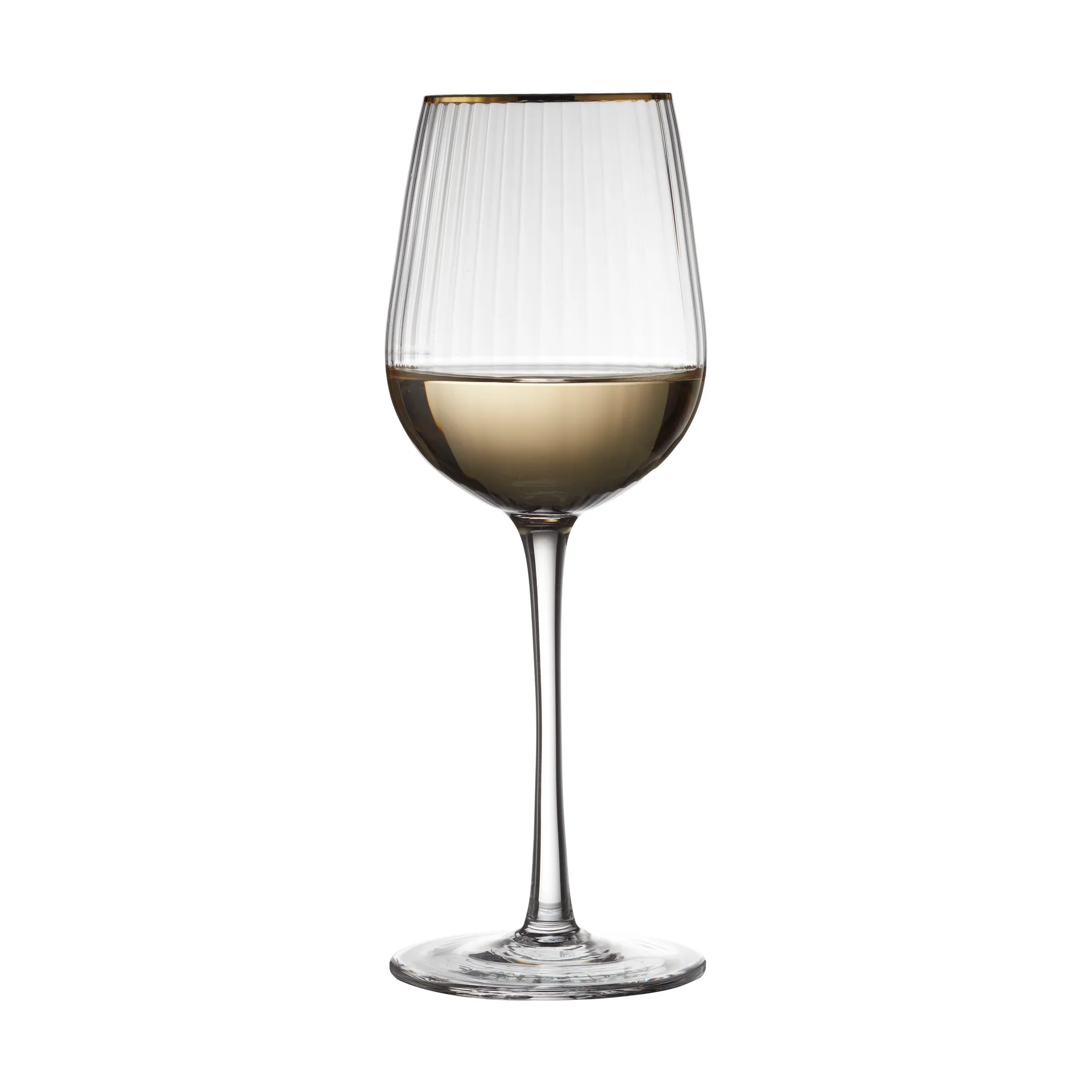 Palermo Gold wittewijnglas 30 cl 4-pack, Transparant-goud Lyngby Glas