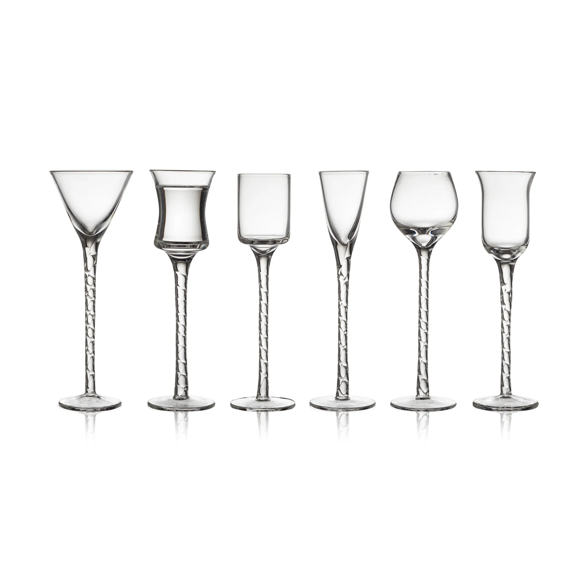 Rom borrelglas 2,5-5 cl 6-delig, Transparant Lyngby Glas