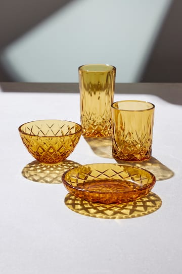 Sorrento bordje Ø16 cm 4-pack - Amber - Lyngby Glas