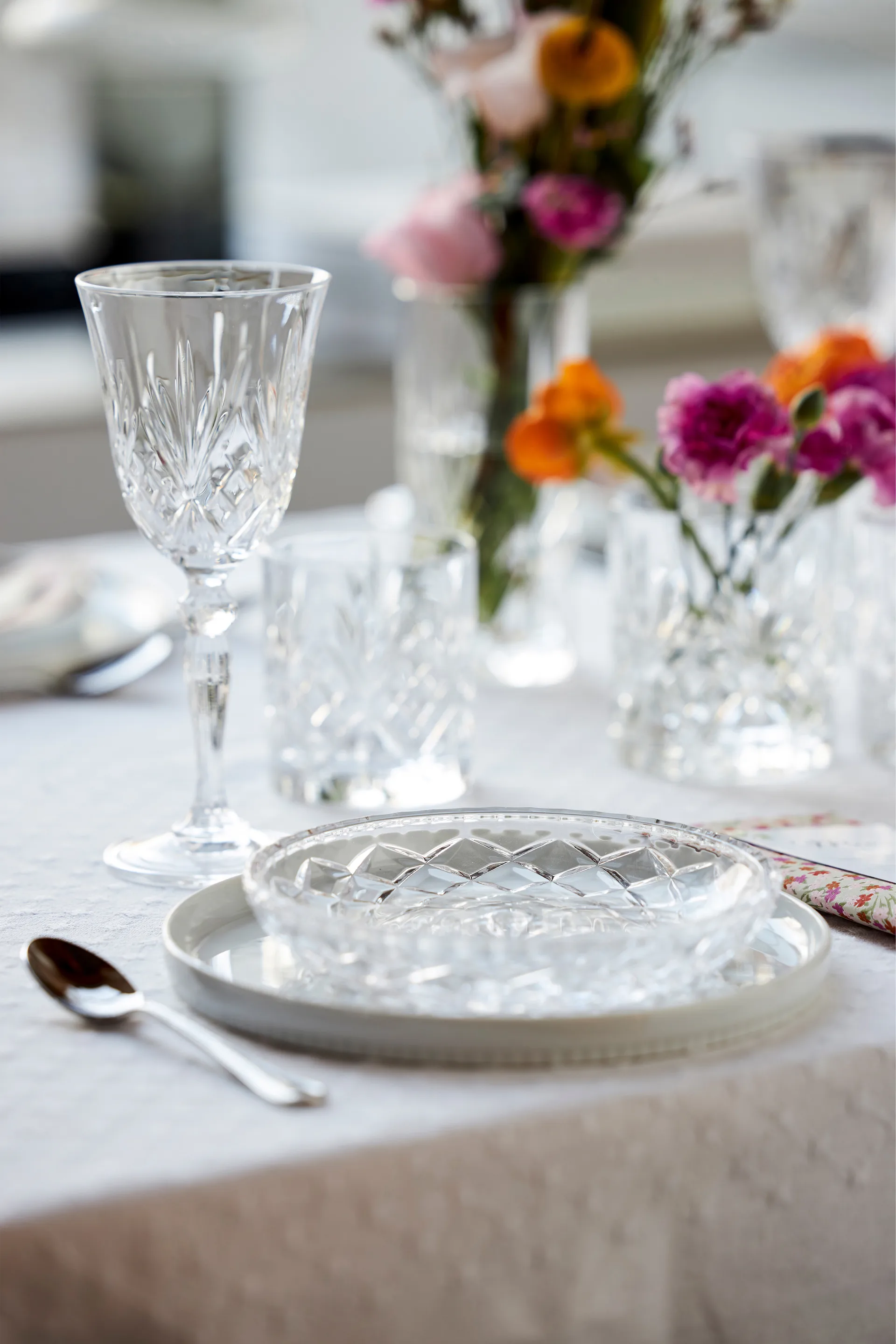 Sorrento bordje Ø16 cm 6-pack, Transparant Lyngby Glas